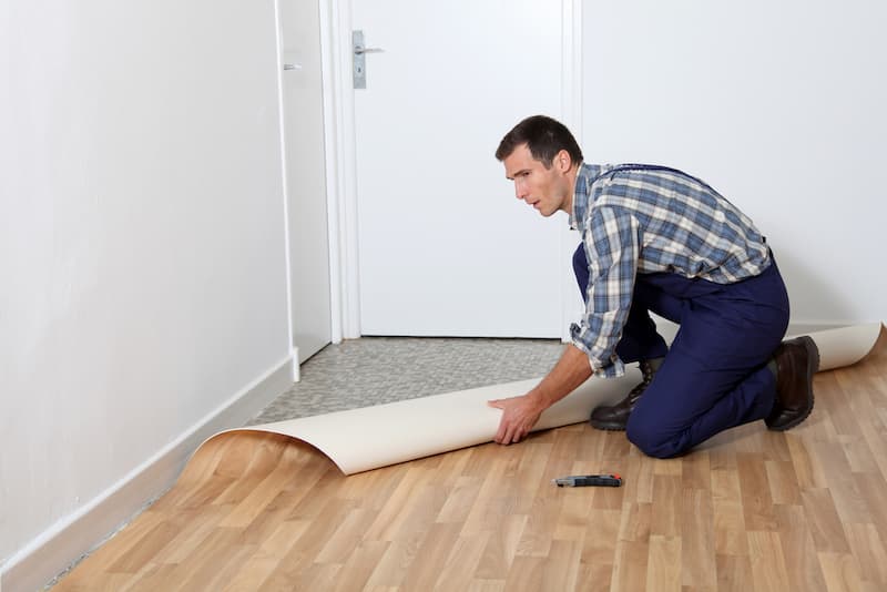 Allow for Easy Unrolling of Vinyl Sheet Flooring